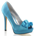 Fabulicious Pompes pour femmes LUMINA-42 Satin bleu
