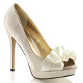 Fabulicious Pompes pour femmes LUMINA-42 Champagne satin