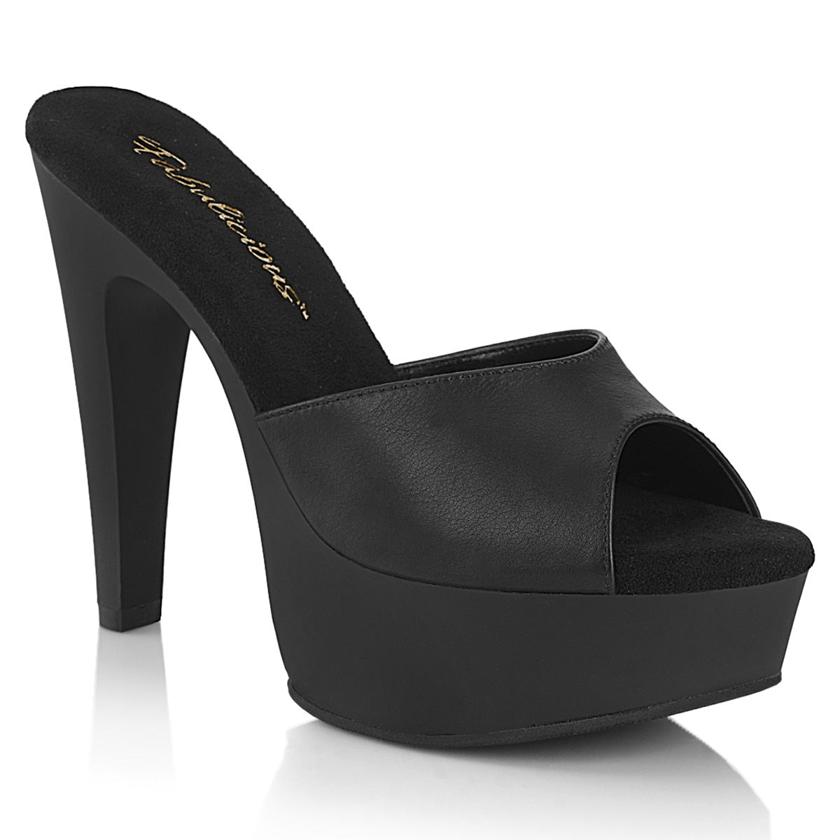 Fabulicious Women's Shoes MARTINI-501 Blk Faux Leather/Blk Matte