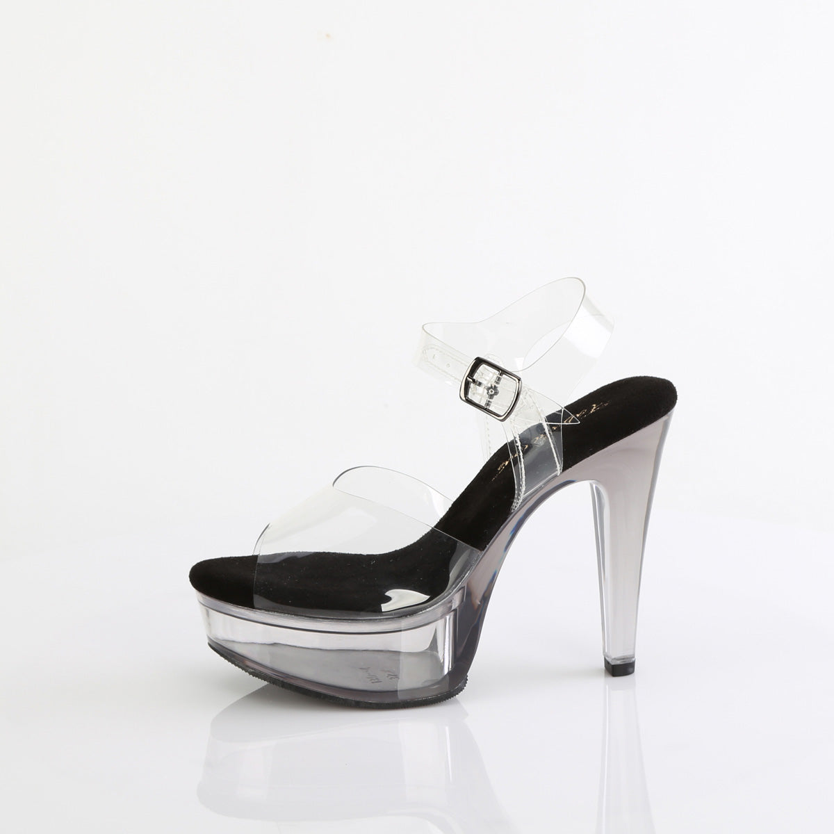 Fabulicious Women's Shoes MARTINI-508 Clr-Blk/Smoke Tinted
