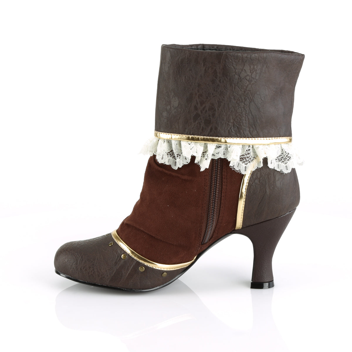 Funtasma Womens Boots MATEY-115 Brown Distressed Pu-Microfiber