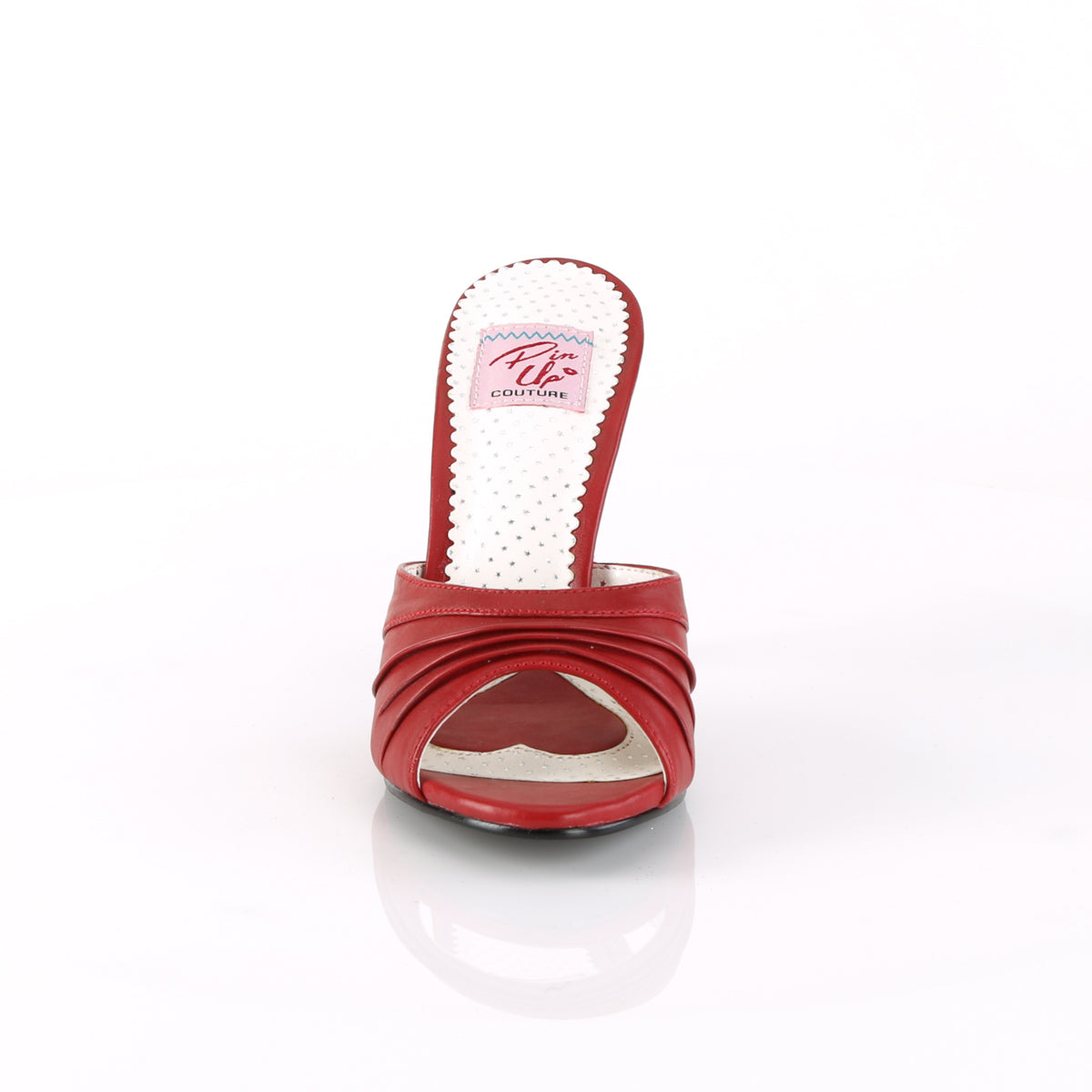 Pin Up Couture Pompes pour femmes MONROE-01 cuir rouge rouge