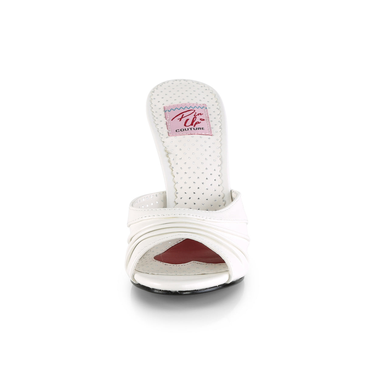 Pin Up Couture Pompes pour femmes MONROE-01 WHT FAUX CUIR