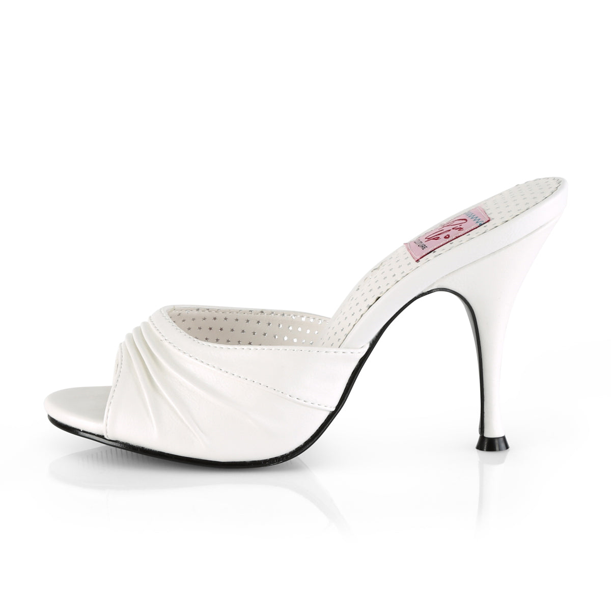 Pin Up Couture Pompes pour femmes MONROE-01 WHT FAUX CUIR