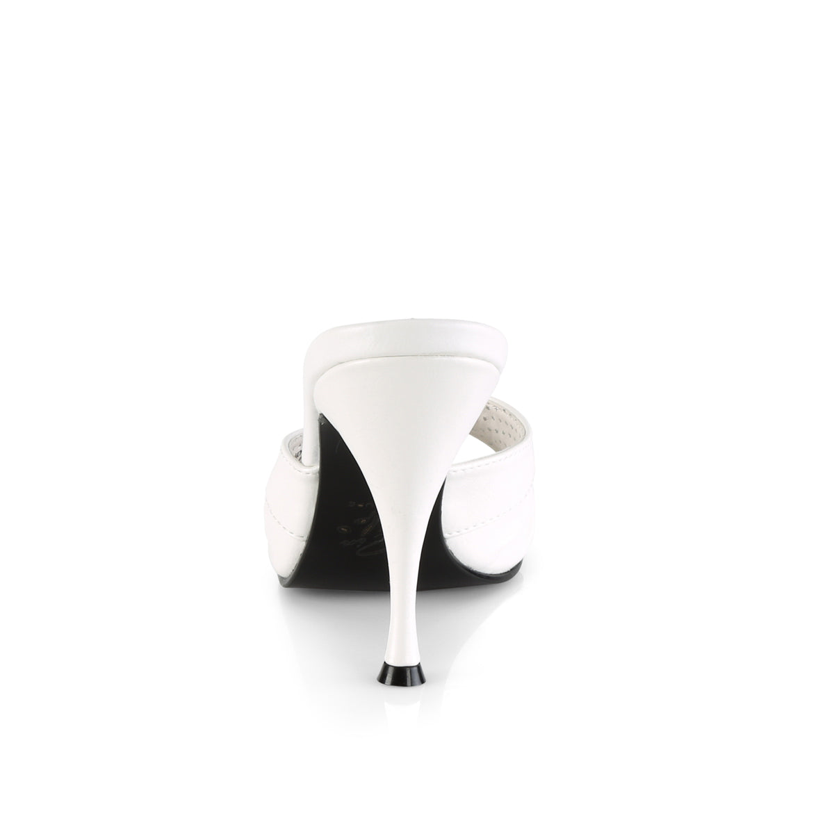 Pin Up Couture Pompes pour femmes MONROE-01 WHT FAUX CUIR