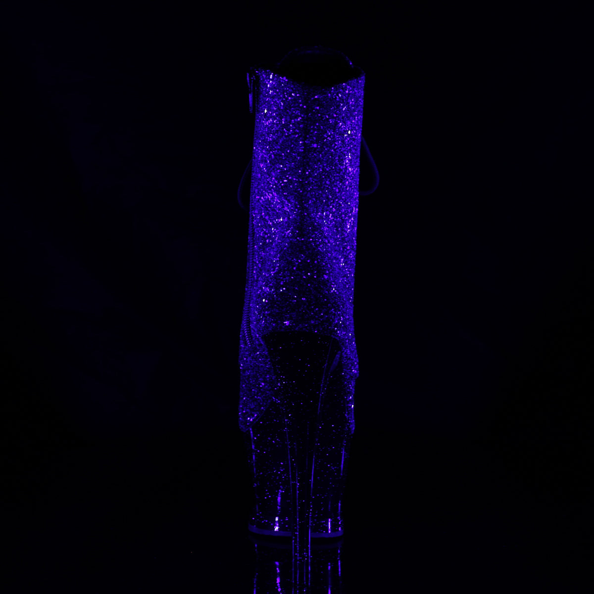 Pleaser Bottines pour femmes MOON-1020 Mer Purple-Black Ombre Glitter / Blk