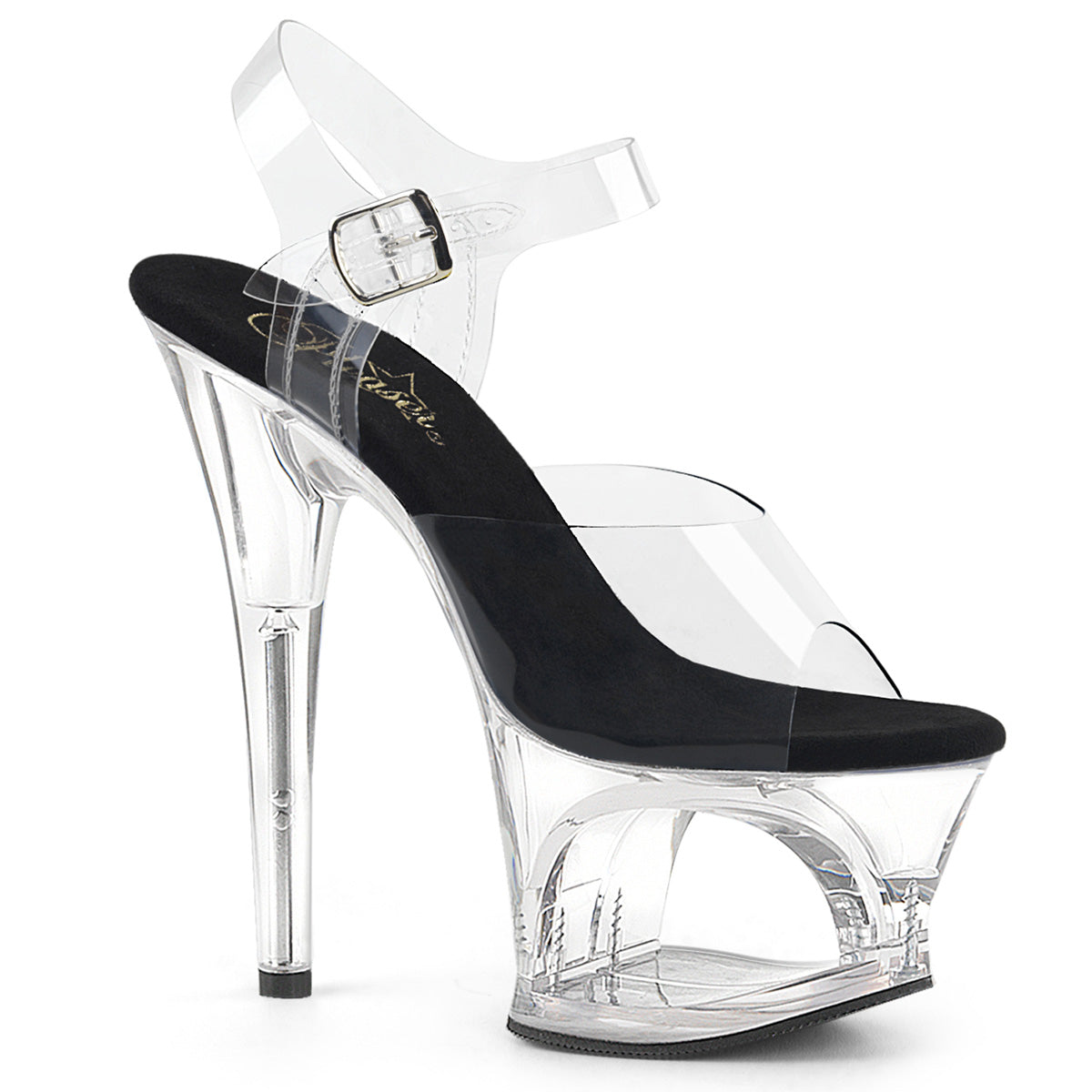 Pleaser Sandales pour femmes MOON-708 CLR-BLK / CLR