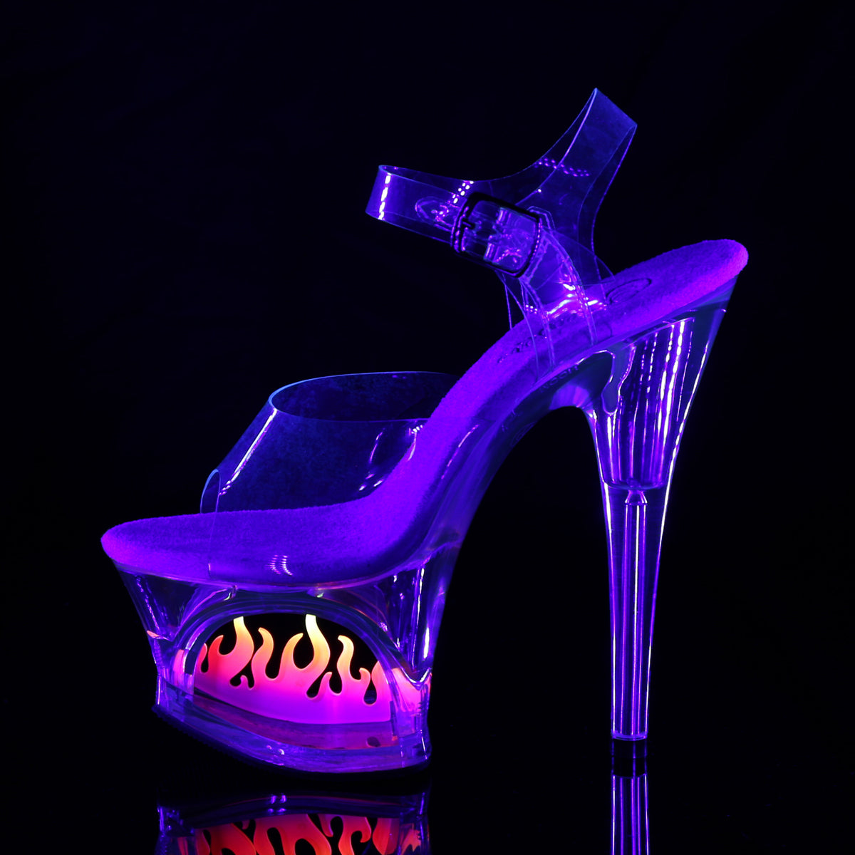 Pleaser Sandales pour femmes MOON-708flm CLR / CLR-Ombre