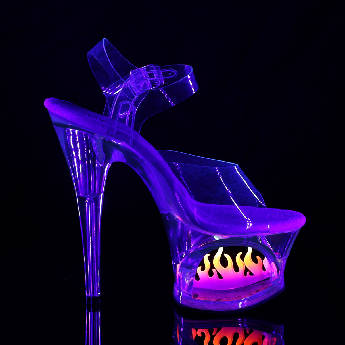 Pleaser Sandales pour femmes MOON-708flm CLR / CLR-Ombre