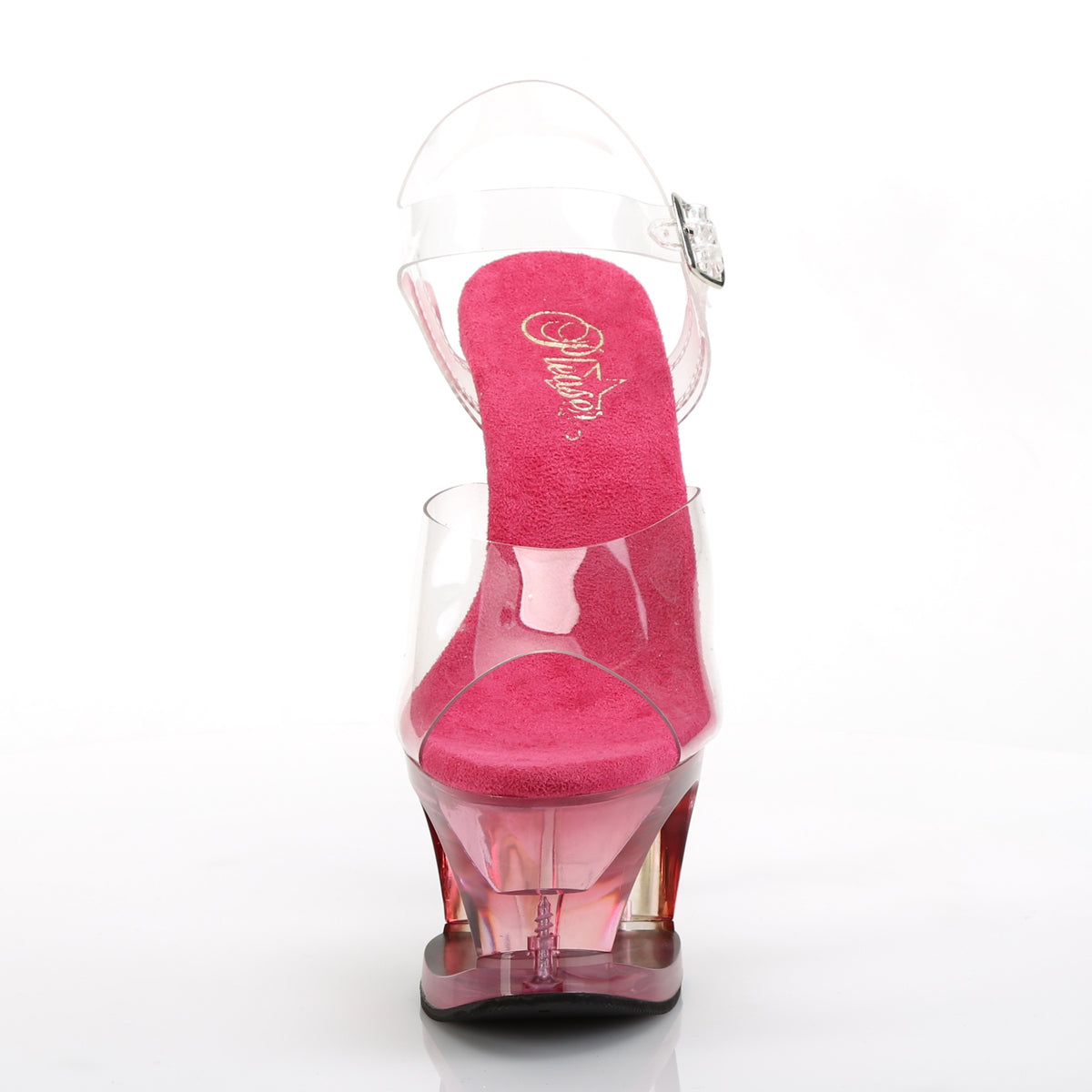 Pleaser Womens Sandals MOON-708MCT Clr/Pink Tinted