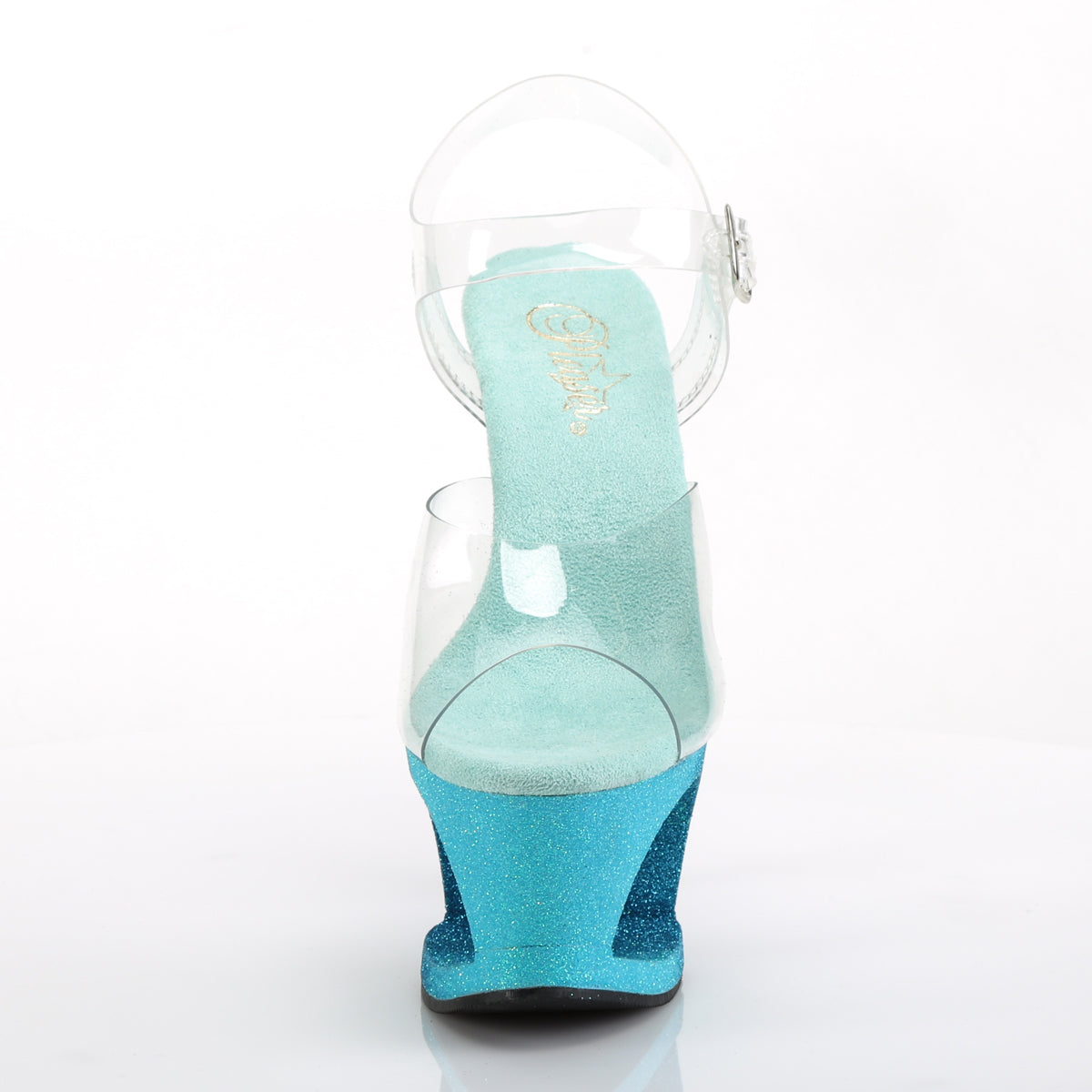 Pleaser Sandales pour femmes MOON-708ombre CLR / Aqua-Blue Ombre