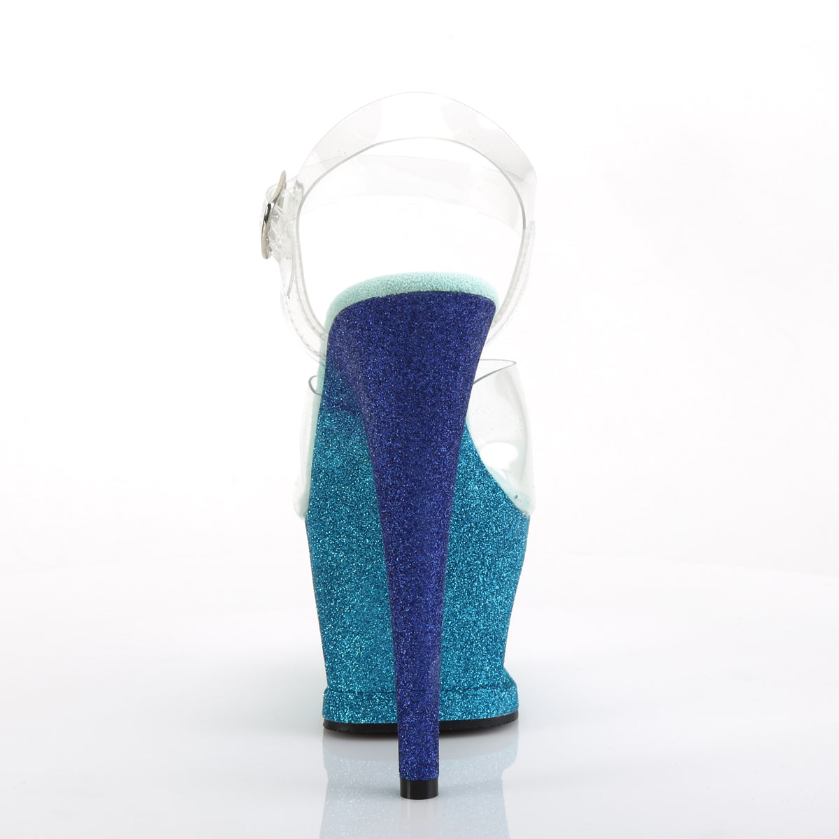 Pleaser Sandales pour femmes MOON-708ombre CLR / Aqua-Blue Ombre