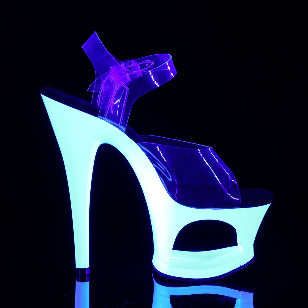 Pleaser Sandales pour femmes MOON-708udu CLR / NEON WHITE