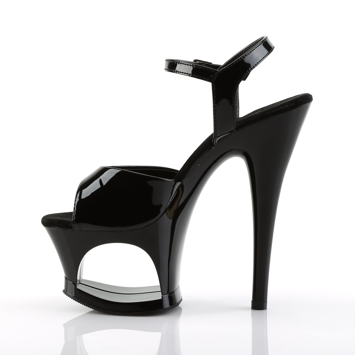 Pleaser Sandales pour femmes MOON-709 blk / blk