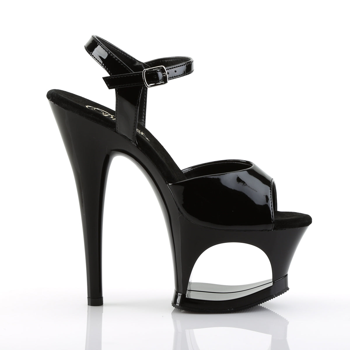 Pleaser Sandales pour femmes MOON-709 blk / blk