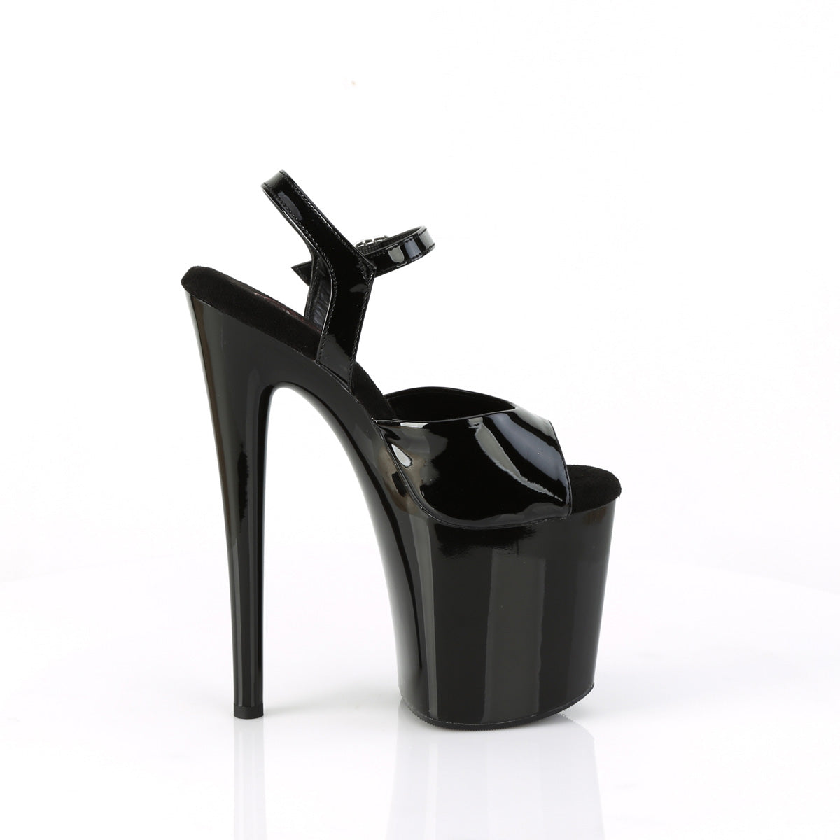 Pleaser Sandals NAUGHTY-809 Blk Pat/Blk