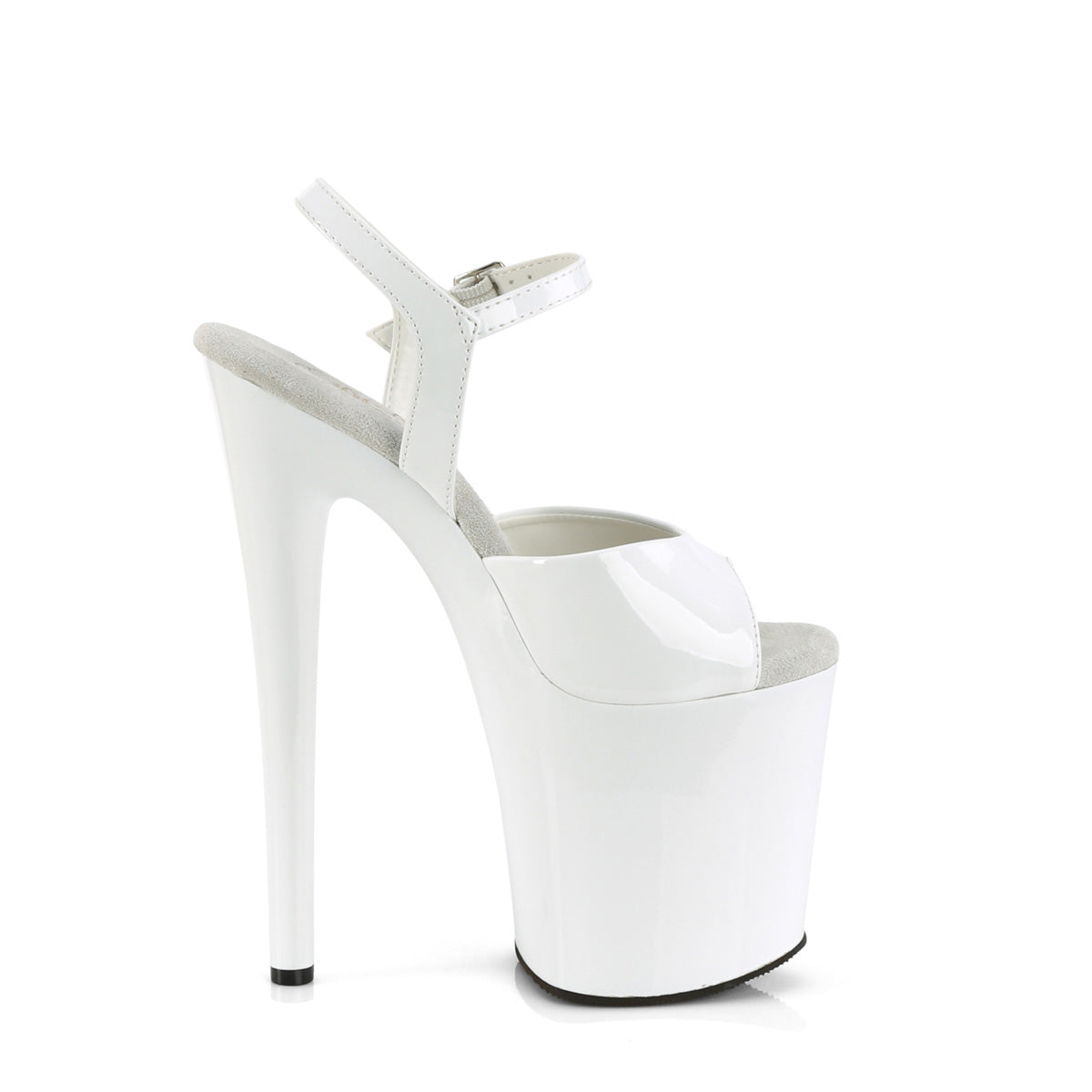 Pleaser Sandals NAUGHTY-809 Wht Pat/Wht