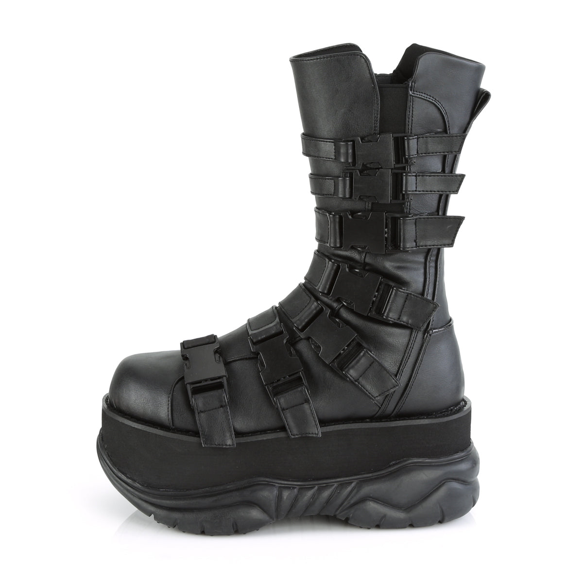 DemoniaCult Bottes pour hommes NEPTUNE-210 Cuir végétalien BLK