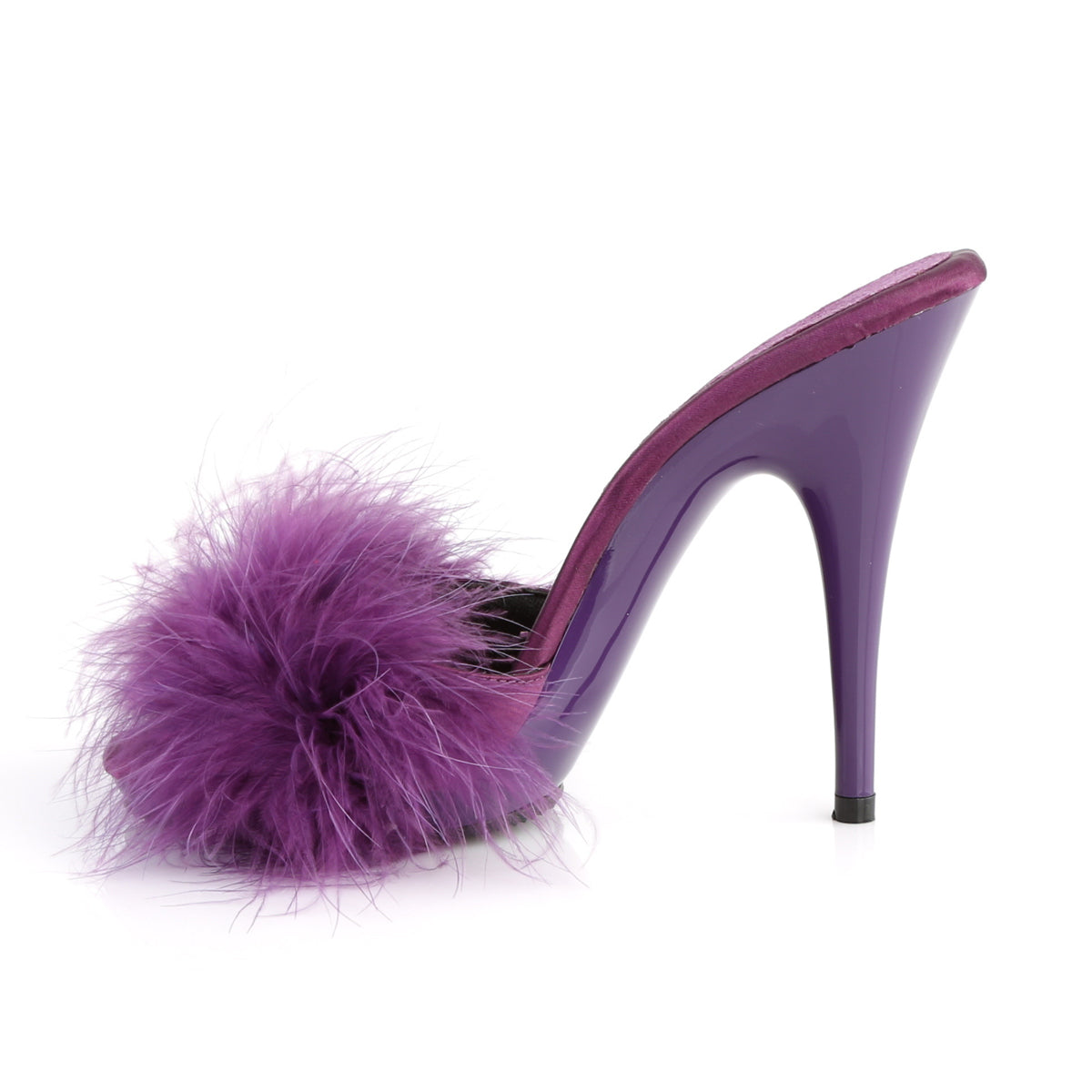 Fabulicious Sandales pour femmes POISE-501f violet satin-marabou fourrure / violet