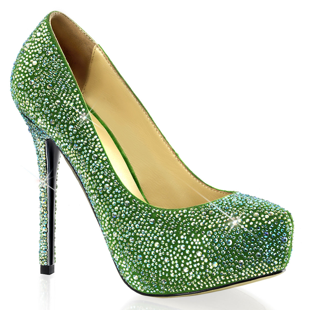 Pleaser Day & Night Womens PRESTIGE-20 Green Suede