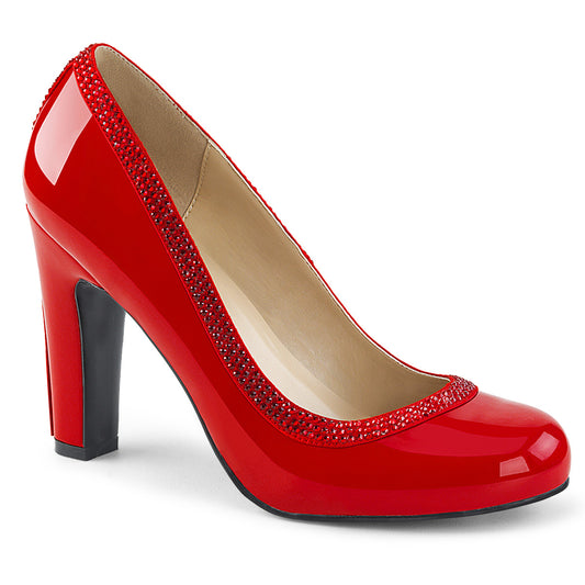 Pleaser Pink Label Pompes pour femmes QUEEN-04 tape rouge