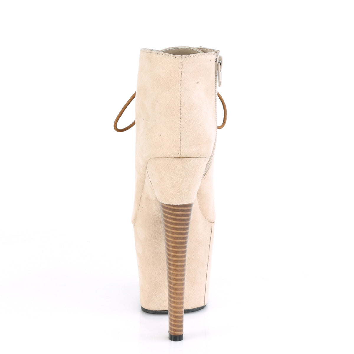 Pleaser Bottines pour femmes RADIANT-1005 beige faux daim / beige faux daim