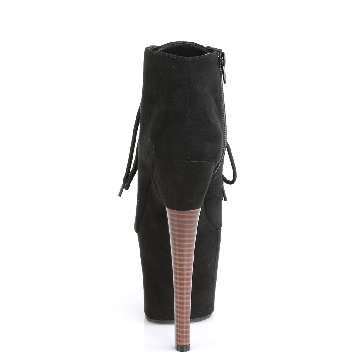 Pleaser Bottines pour femmes RADIANT-1005 BLK FAUX SUDE / BLK FAUX SUDE