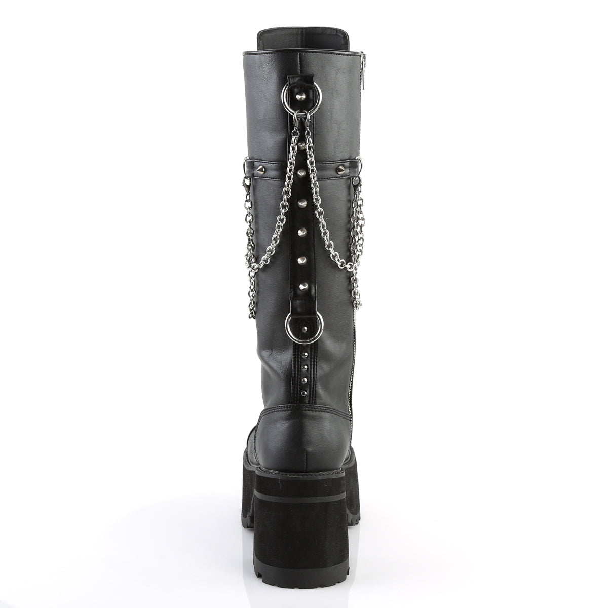 DemoniaCult Bottes pour hommes RANGER-303 Blk Faux Leather