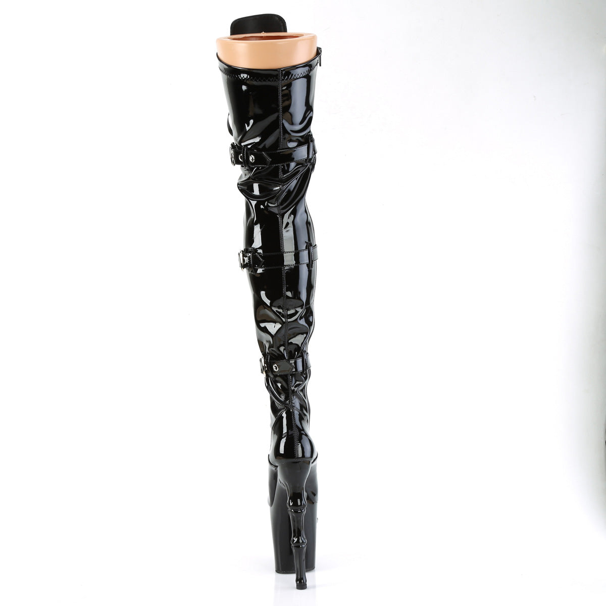 Pleaser Boots RAPTURE-3028 Blk Str. Pat/Blk