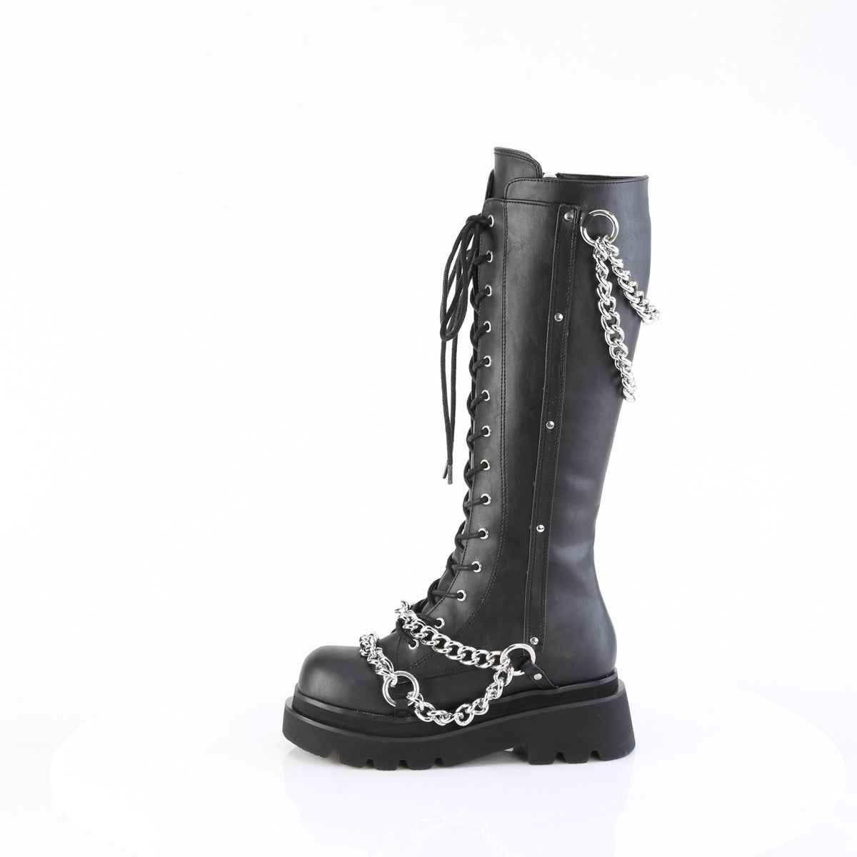 DemoniaCult RENEGADE-215 Blk Vegan Leather
