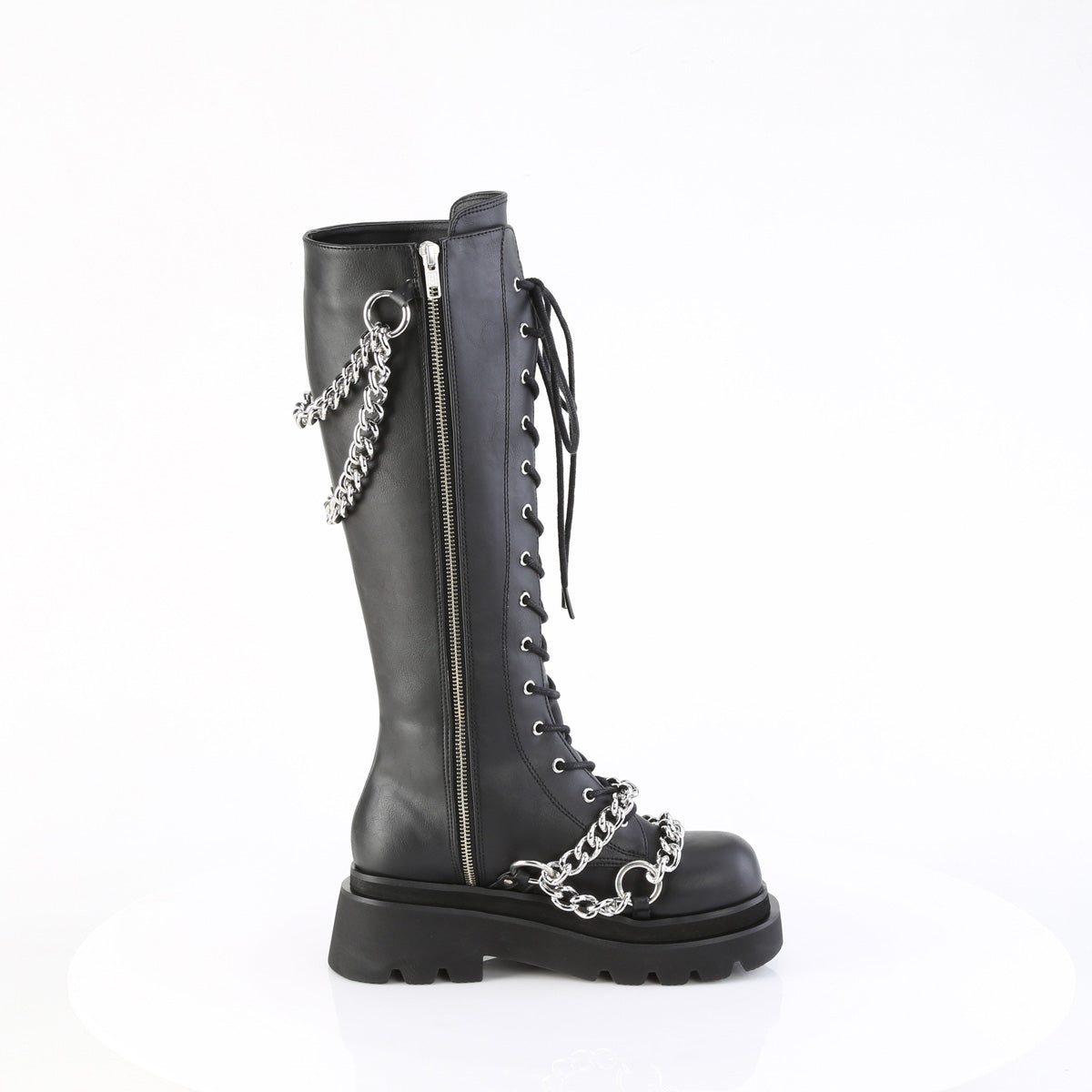 DemoniaCult RENEGADE-215 Blk Vegan Leather