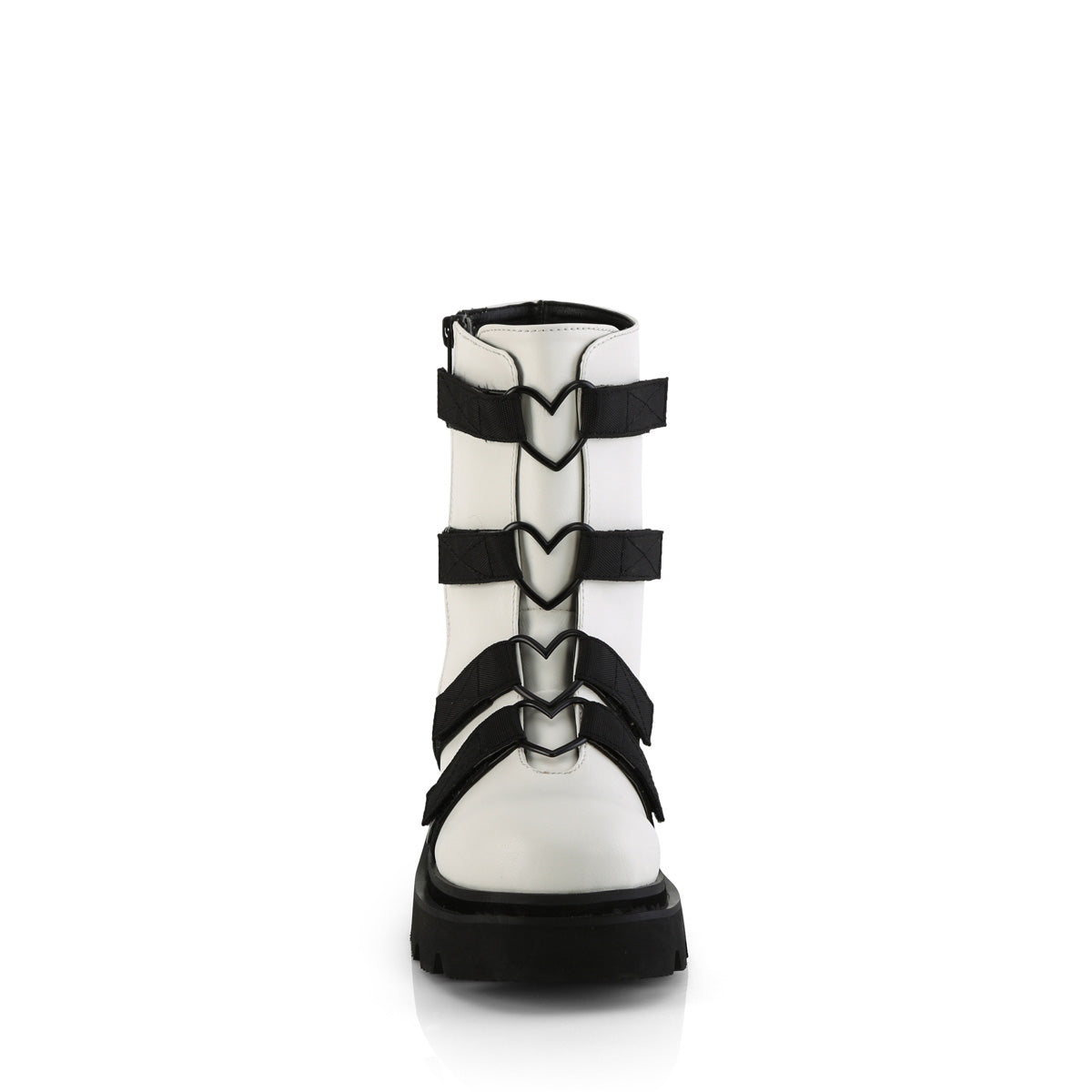 DemoniaCult RENEGADE-50 Wht Vegan Leather-nylon