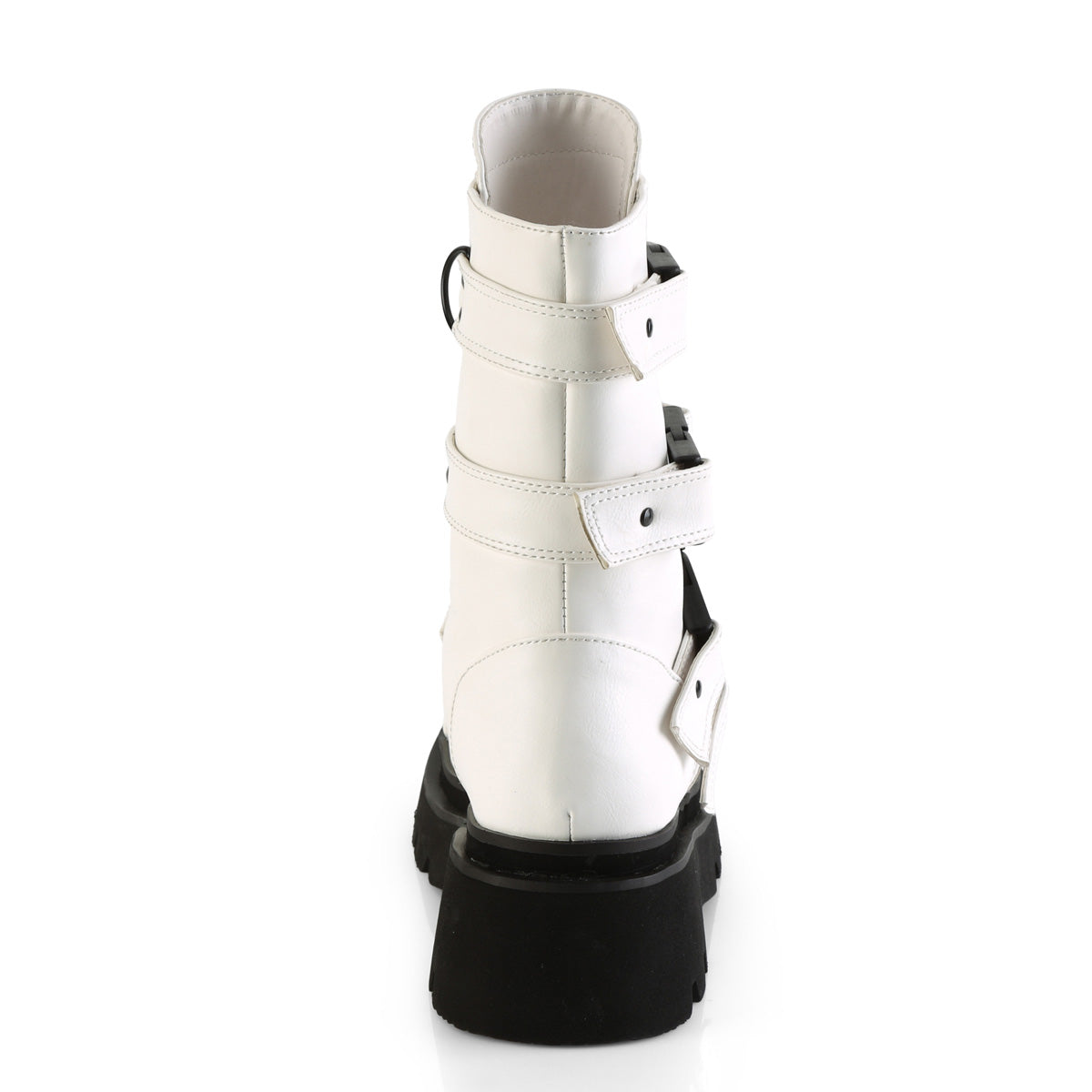 DemoniaCult Bottes RENEGADE-55 Wht Vegan Leather