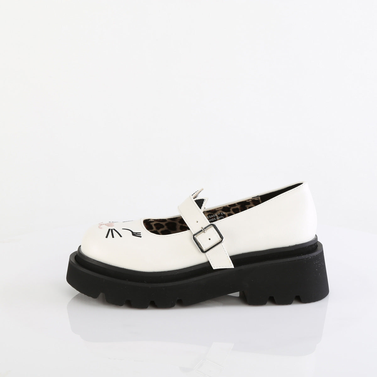 DemoniaCult RENEGADE-56 Wht Vegan Leather