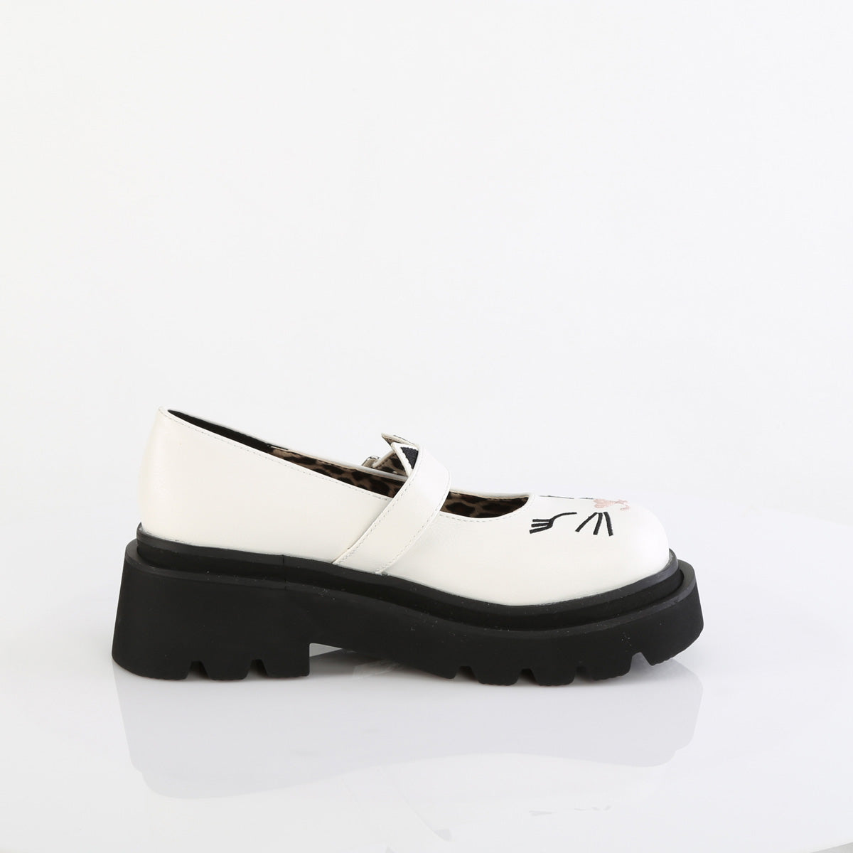 DemoniaCult RENEGADE-56 Wht Vegan Leather