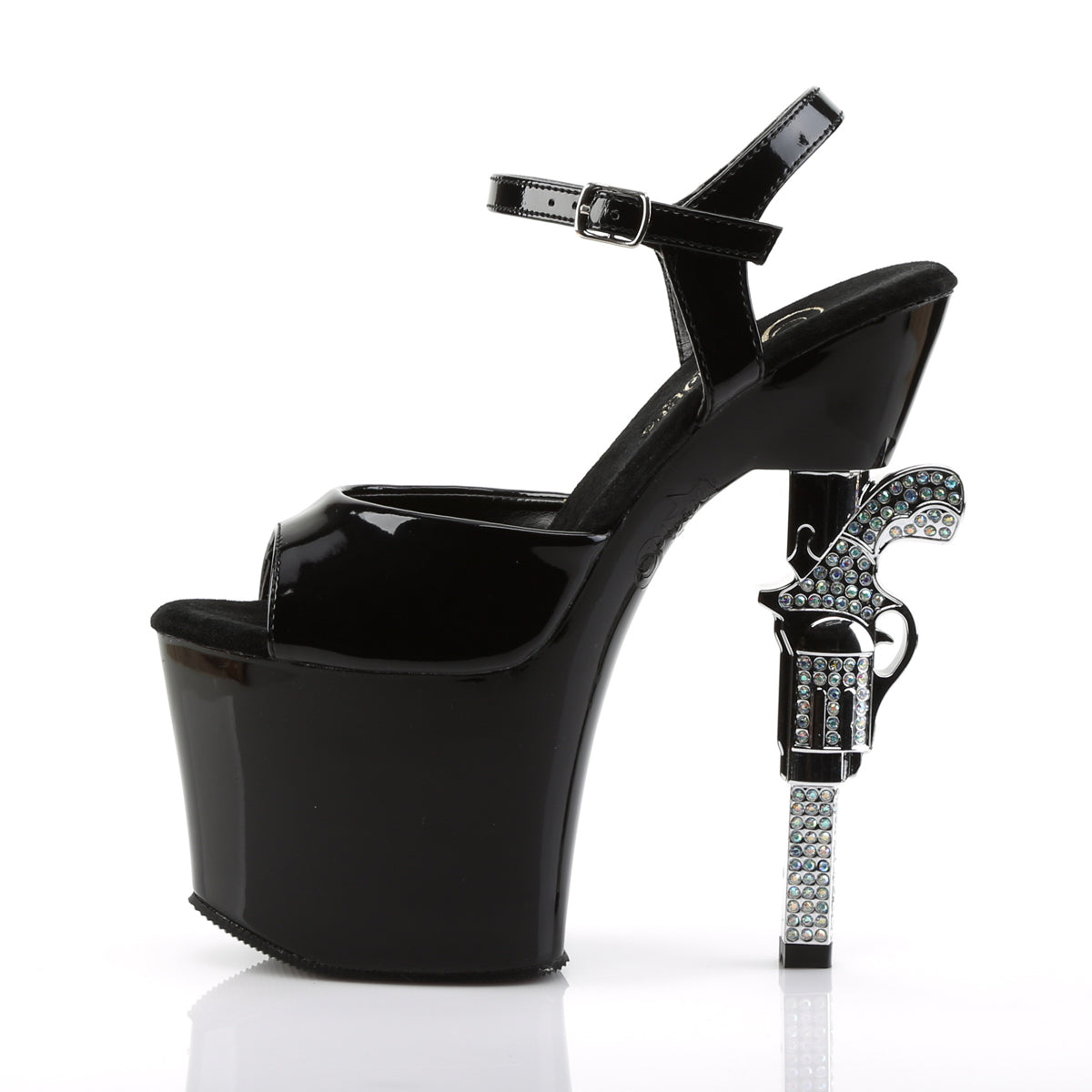 Pleaser Sandales pour femmes REVOLVER-709 blk / blk