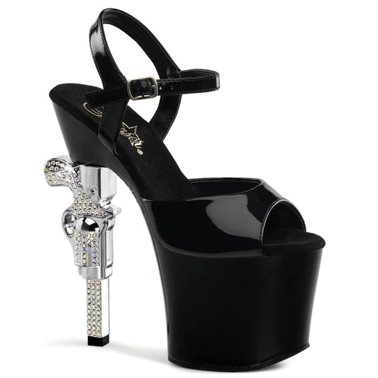 Pleaser Sandales pour femmes REVOLVER-709 blk / blk