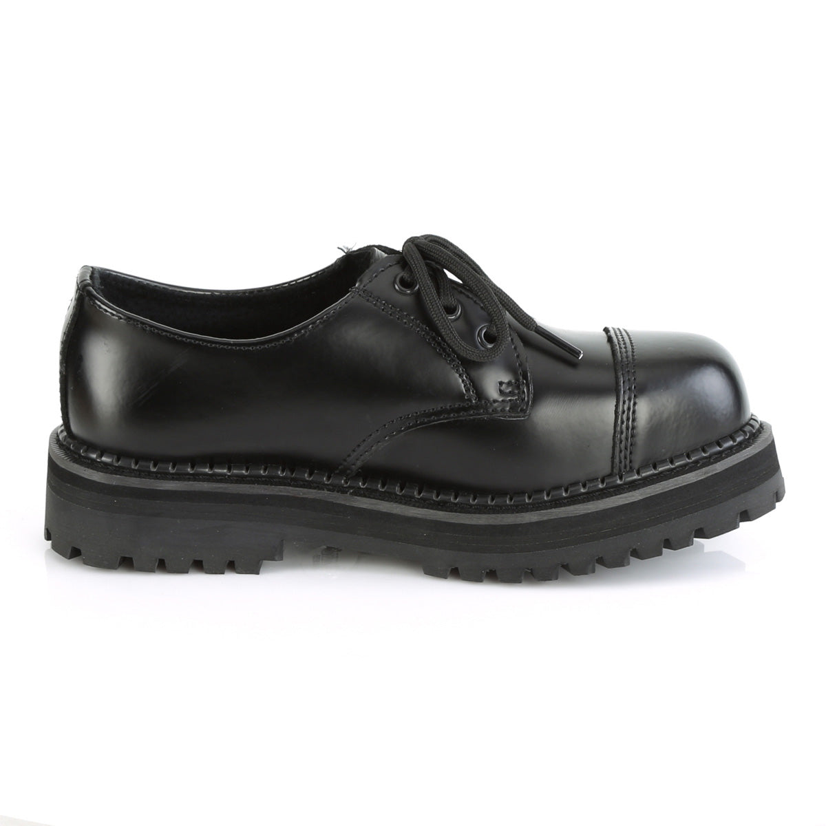 DemoniaCult Bottes pour hommes RIOT-03 Cuir Blk