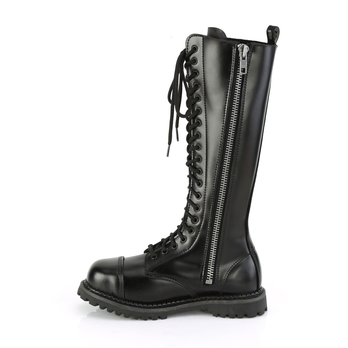 DemoniaCult Bottes pour hommes RIOT-20 BLK Cuir