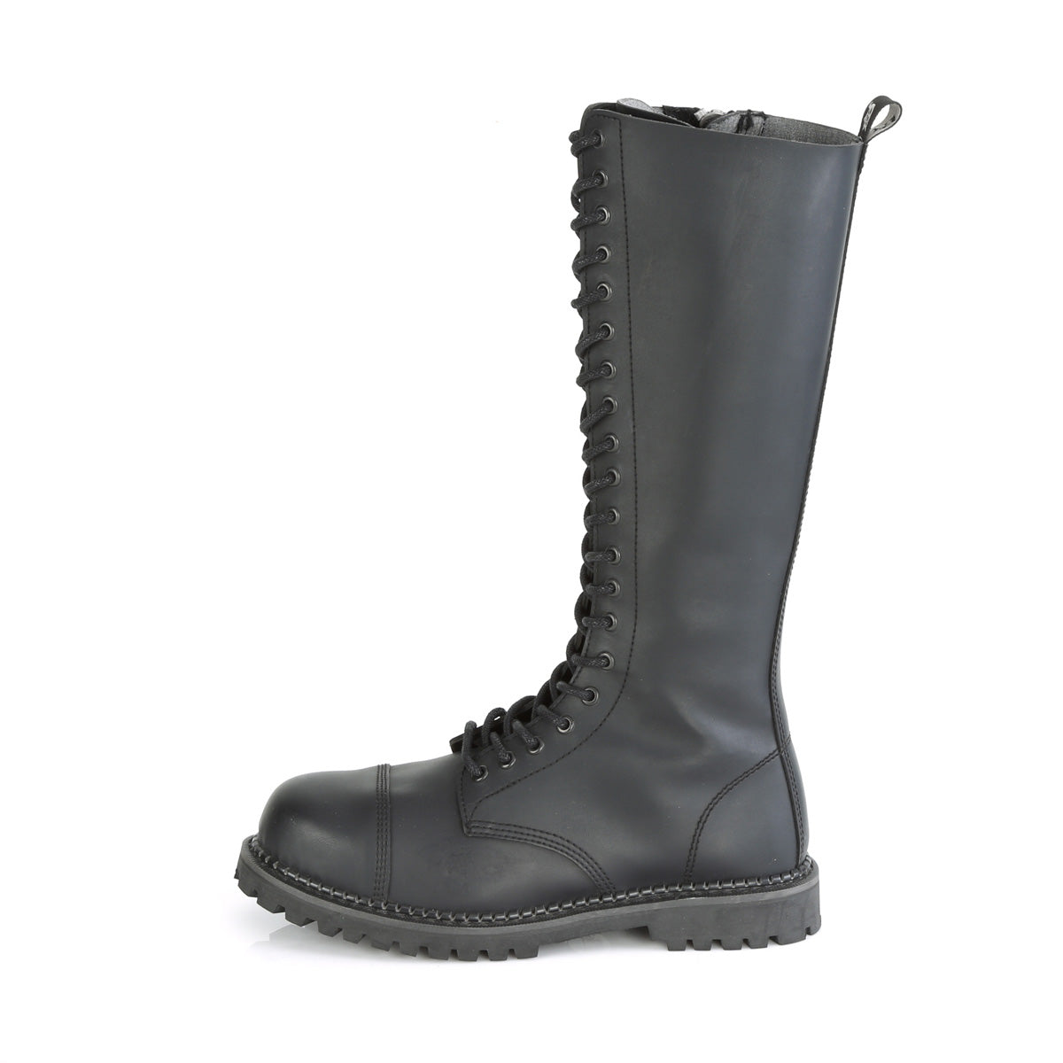 DemoniaCult Bottes pour hommes RIOT-20 Cuir végétalien BLK