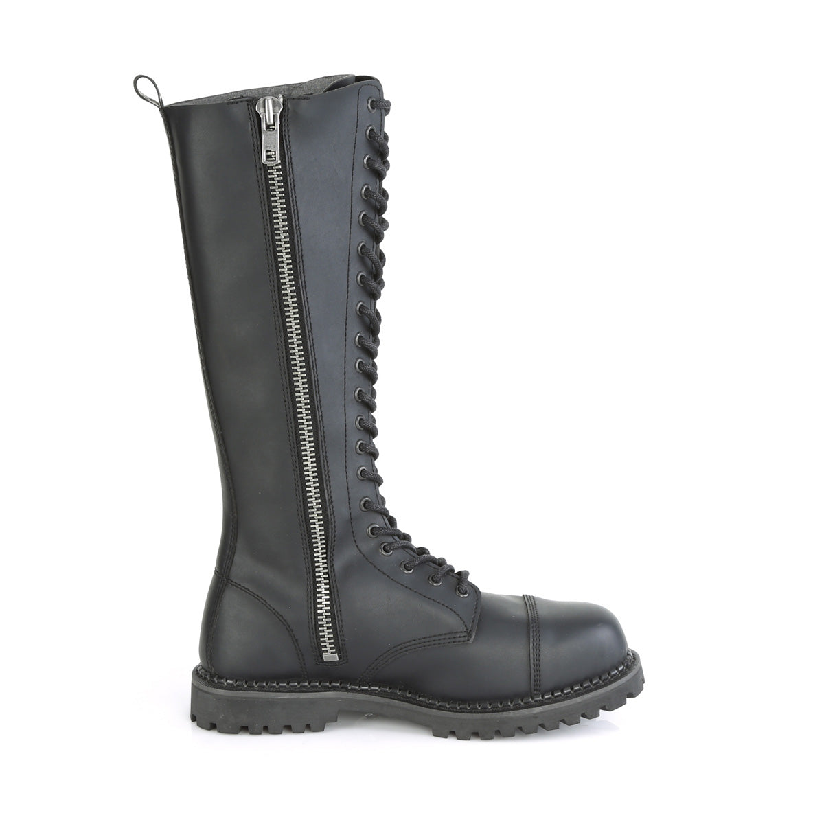 DemoniaCult Bottes pour hommes RIOT-20 Cuir végétalien BLK