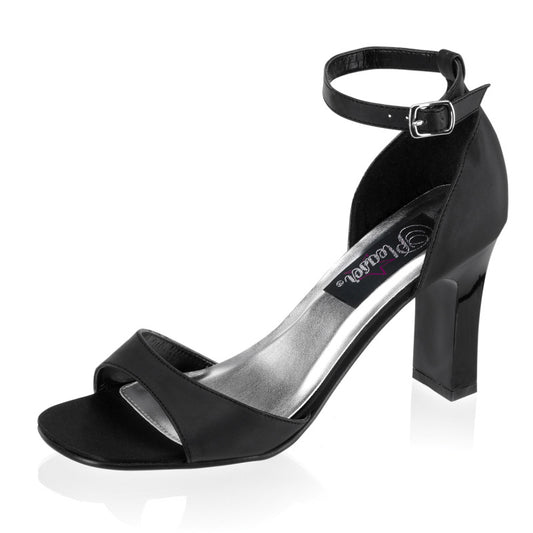 Pleaser Aux femmes  ROMANCE-360 blk satin pu