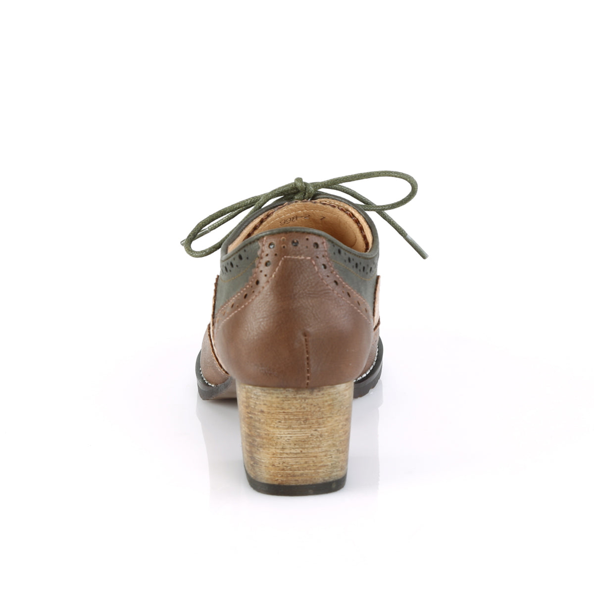 Pin Up Couture Pompes pour femmes RUSSELL-34 cuir brun-multim en cuir