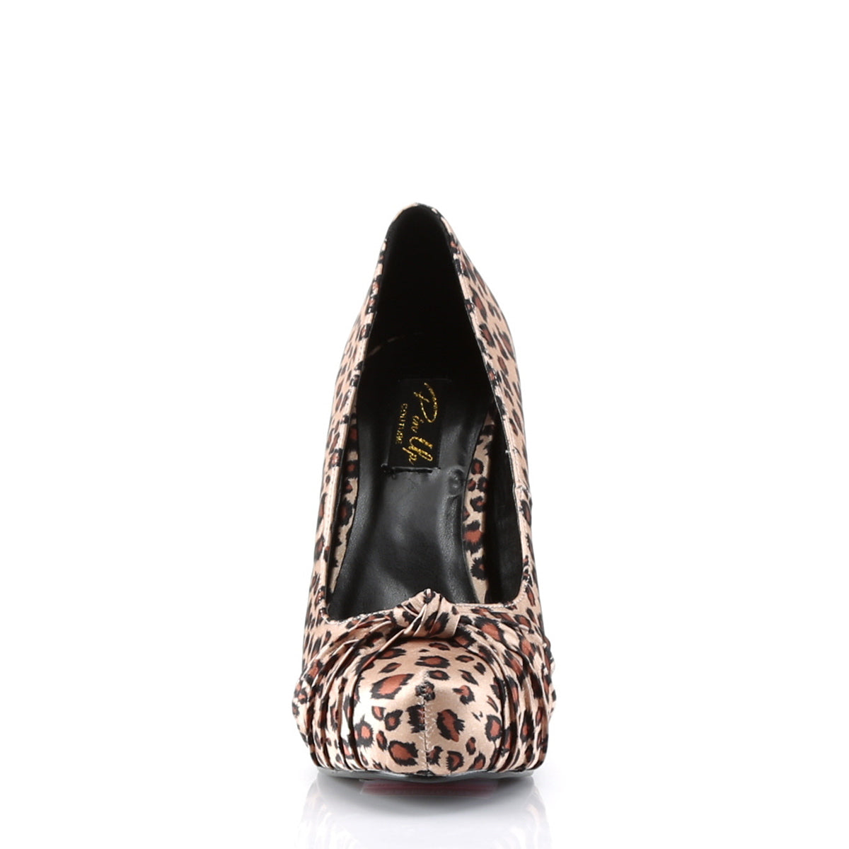 Pin Up Couture Pompes pour femmes SAFARI-06 Tan Léopard Print Satin