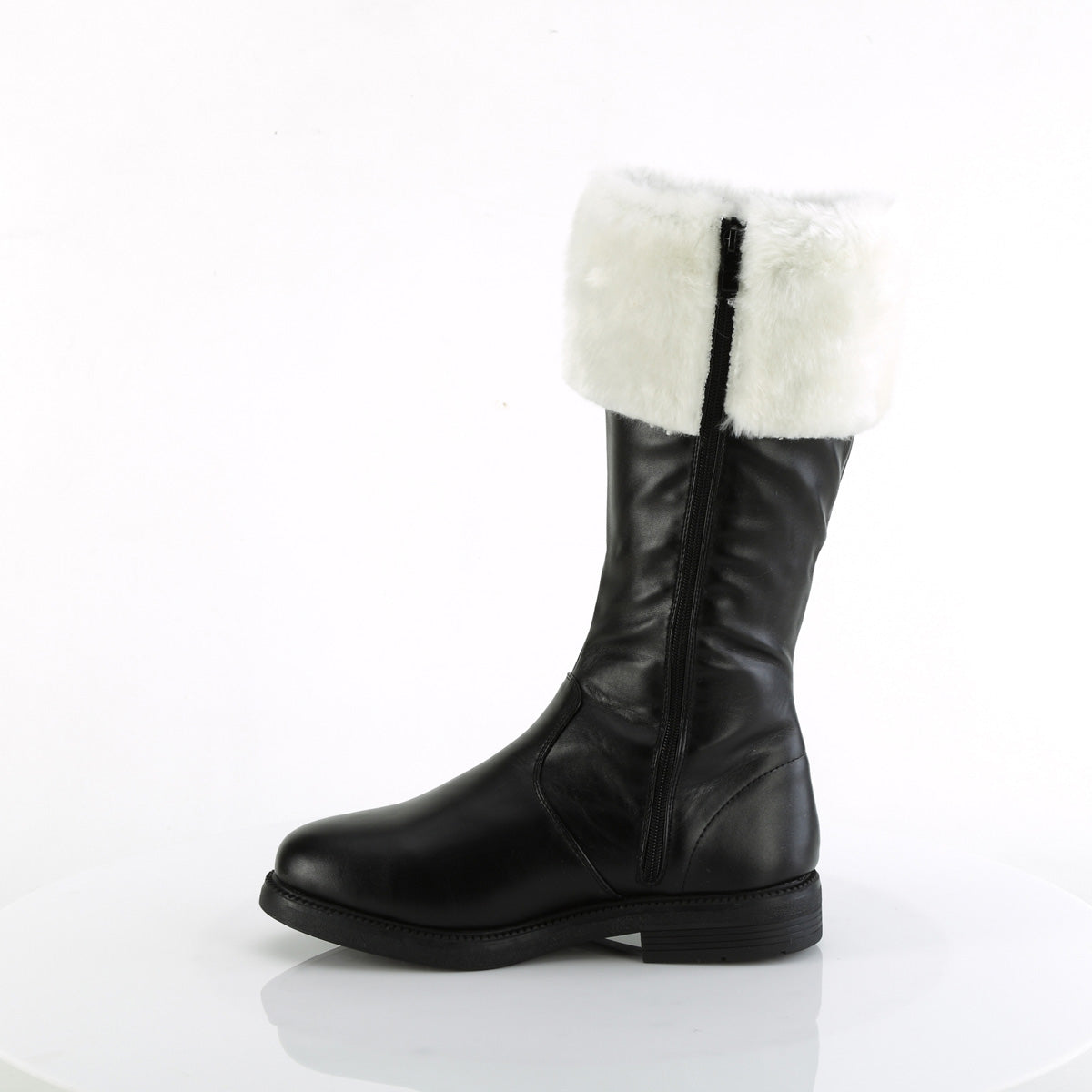Funtasma Bottes pour hommes Santa-100 BLK PU-WHT FAUX FUR