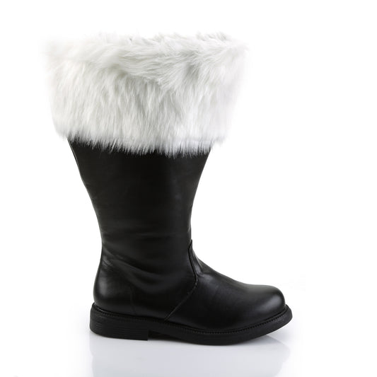 Funtasma Bottes pour hommes Santa-106wc blk PU-WHT FAUX fourrure