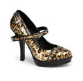 Pin Up Couture Aux femmes SECRET-14 Gold Pat (imprimé guépard)