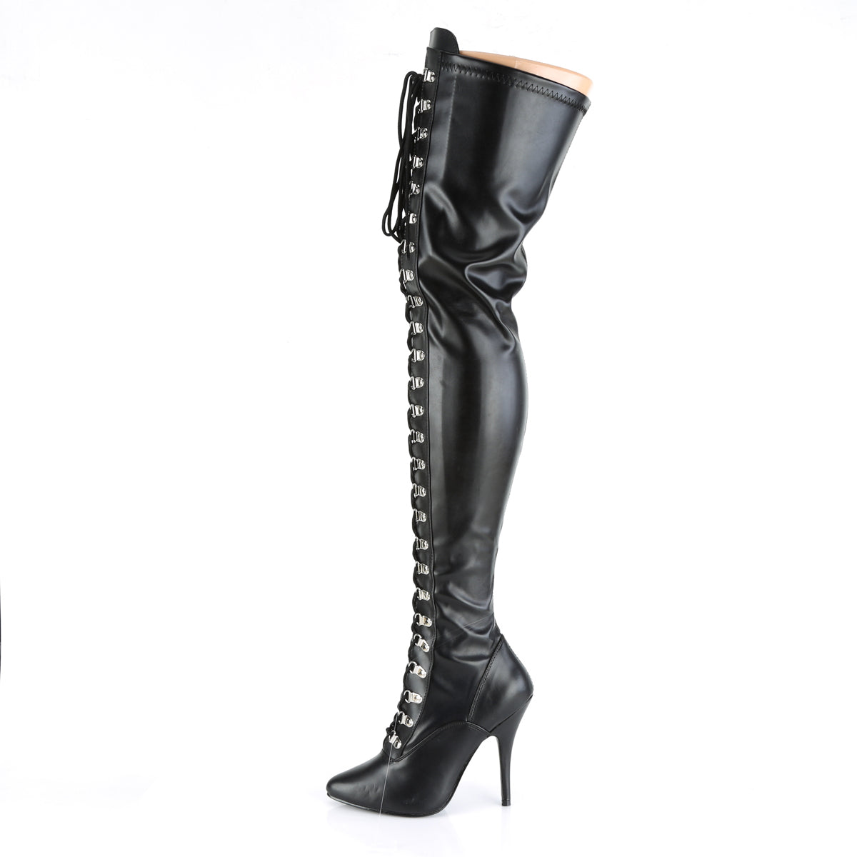 Pleaser Bottes pour femmes SEDUCE-3024 BLK STR FAUX CUIR