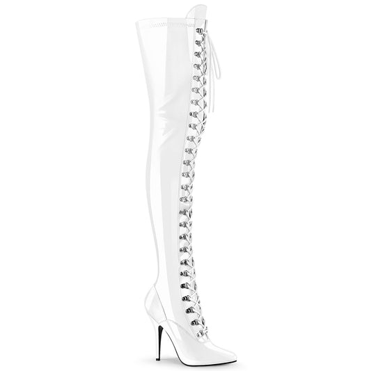 Pleaser Bottes pour femmes SEDUCE-3024 wht pat