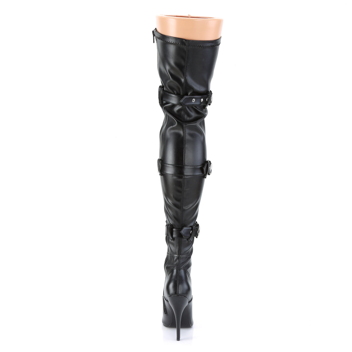 Pleaser Bottes pour femmes SEDUCE-3028 BLK STOR FAUX CUIR